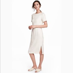 H&M white jacquard weave dress - US10